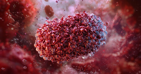 Fototapeta premium Monkeypox virus, a zoonotic orthopoxvirus causing a smallpox illness. Viral structure of the pathogen monkeypox, variola mpox virus disease. DNA genome, capsid, envelope, pox glycoproteins. Medical 3D