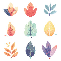 Vector Fallen Leaf simple and mini