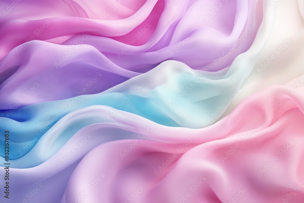 Aufkleber soft pastel fabrics blend harmoniously in a gentle swirling motion, showcasing an elegant array of c