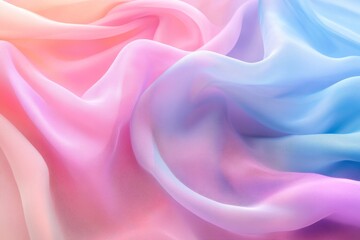 Obraz premium Soft pastel fabrics create a soothing visual flow, seamlessly transitioning between colors in an elegant display