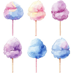 Vector Cotton Candy simple and min