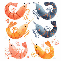Vector Shrimp simple and minimalis