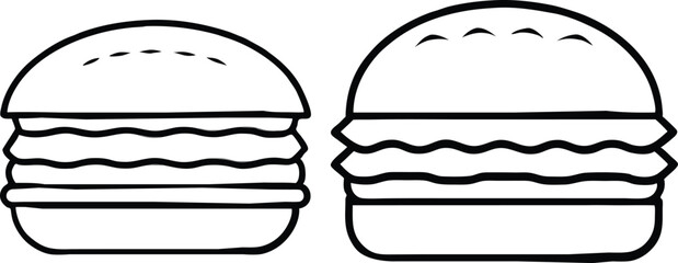 Hamburger Vector icon 