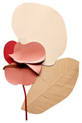 PNG Abstract floral paper art