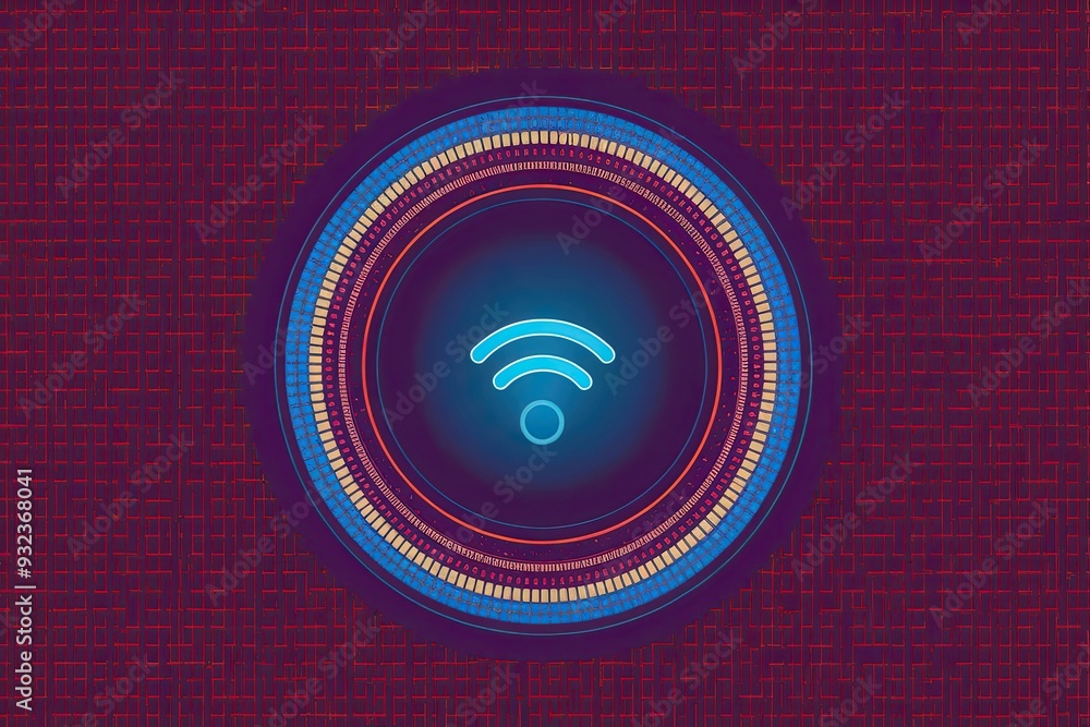Poster high-speed wireless data transmission with symbol-patterned background