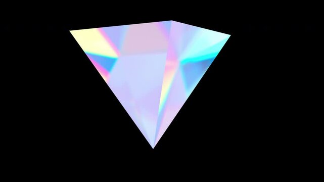 Abstract Glass Pyramid Shape. Computer generated 3d render
