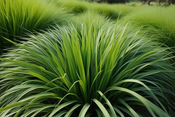 Crisp 3D Image of Poa Labillardieri Grass in a Verdant Natural Setting