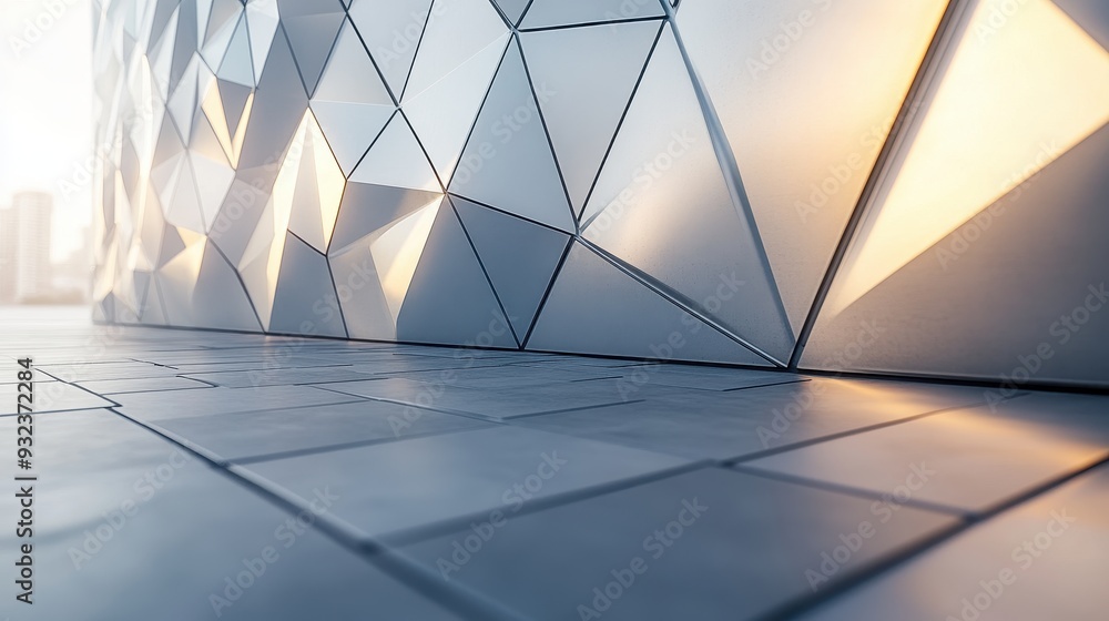 Poster geometric abstract wall background modern architecture texture