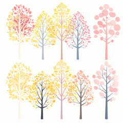 Vector Aspen Tree simple and minim