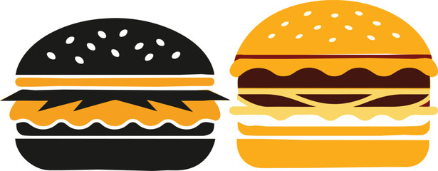 Hamburger Vector icon 