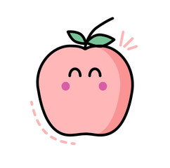 apple smiling and happy