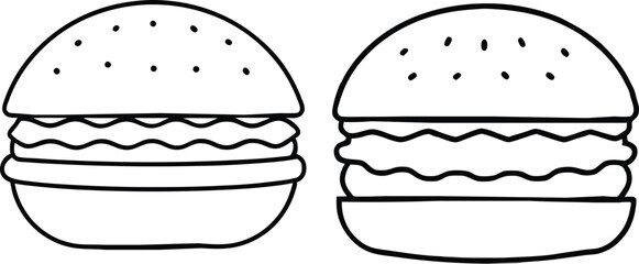 Hamburger Vector icon 