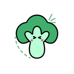broccoli smiling happy