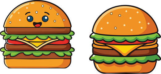 Hamburger Vector icon 