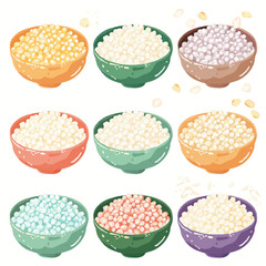 Vector Puffed Rice simple and mini