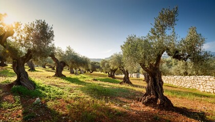A sun-kissed olive grove