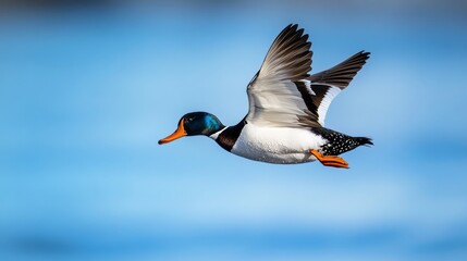 Obraz premium Shelduck in blue sky