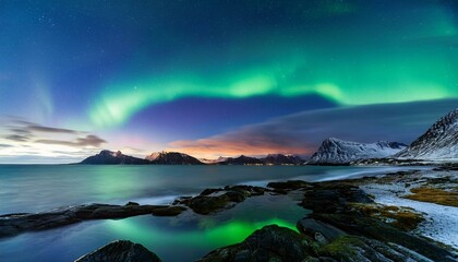 Night view of the Northern Lights