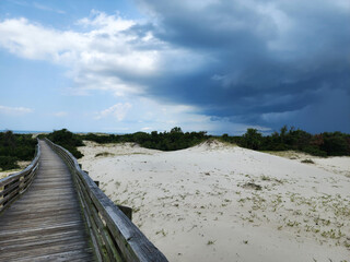 Wooden Pathway Through the Dunes at Cumberland Island, Georgia