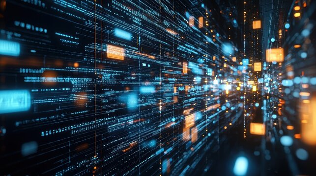 Abstract Digital Data Flow Background
