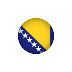 Kosovo Europe Flag Icon. European Country Circled Flag. Stock Graphics Element
