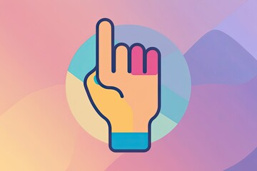 Obraz premium Vibrant Flexing Hand Graphic in Pastel Halftone Design for Colorful Presentations