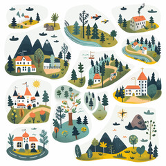 Vector Map simple and minimalist d