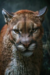 Obraz premium A cat's face with a blurred background