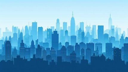 Fototapeta premium City Skyline Illustration