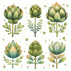 Vector Artichoke simple and minima
