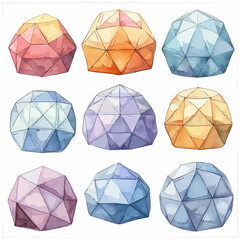 Vector Geodesic Dome simple and mi