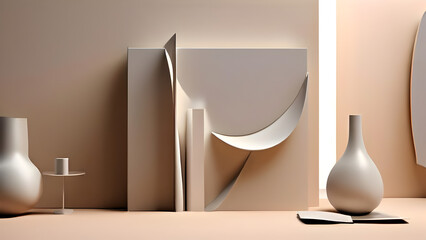 A clean and simple design with neutral tones like beige, white, or gray, or calming pastel colors. 