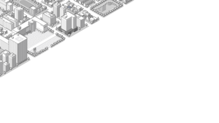 俯瞰から見た立体の街並みベクターイラスト