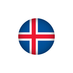 Fototapeta premium Europe Flag Icon. European Country Circled Flag. Stock Graphics Element isolated on white background