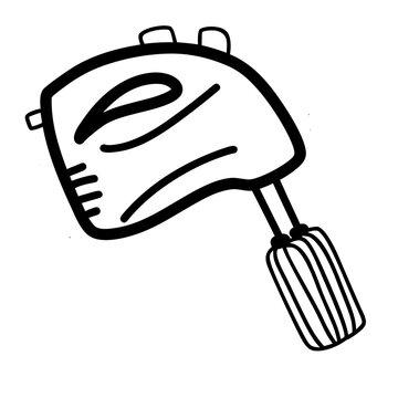 recommend clip art: Hand mixer outline 