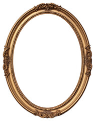 PNG Elegant oval gold picture frame