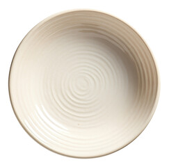 Obraz premium PNG A minimal off-white dish porcelain pottery bowl.
