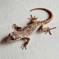 Naklejka premium Gecko isolated on paper background