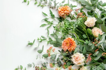 Obraz premium A bouquet of colorful flowers arranged on a table, suitable for decorating or photography