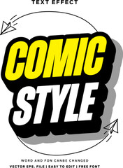Comic Style text style, bold and simple style.