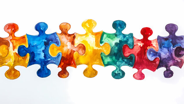 Colorful puzzle pieces symbolize connection among people with autoimmune conditions.