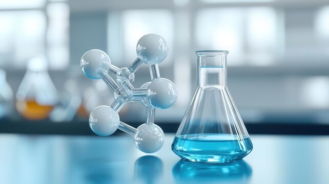 Chemical compound analysis, holographic inorganic molecules, futuristic research technology