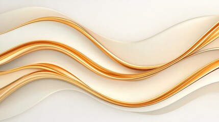 Elegant abstract background featuring curved lines in soft golden shades, perfect for design and modern art projects.