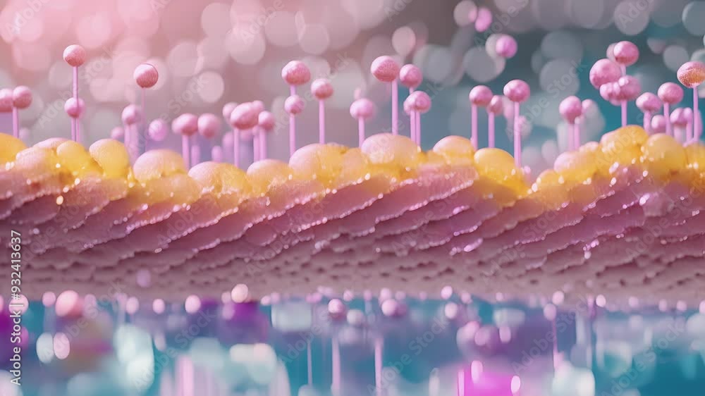 Aufkleber a crosssection view of a cell membrane clearly showing the tight junctions between neighboring cells