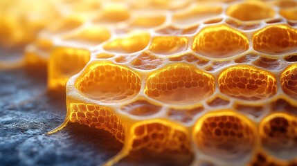 Close-up of Honeycomb Structure