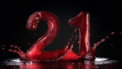 21st Birthday Celebration with Red Splash