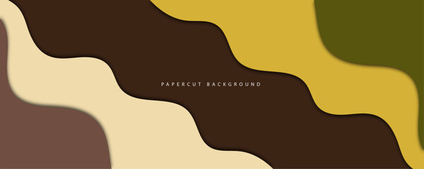 Papercut brown background. Suitable for graphic design materials.