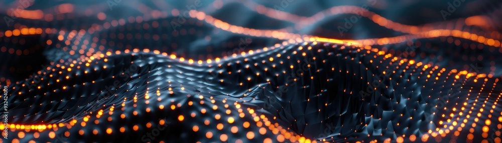 Aufkleber a mesmerizing abstract image of illuminated waves, showcasing vibrant colors and dynamic patterns in