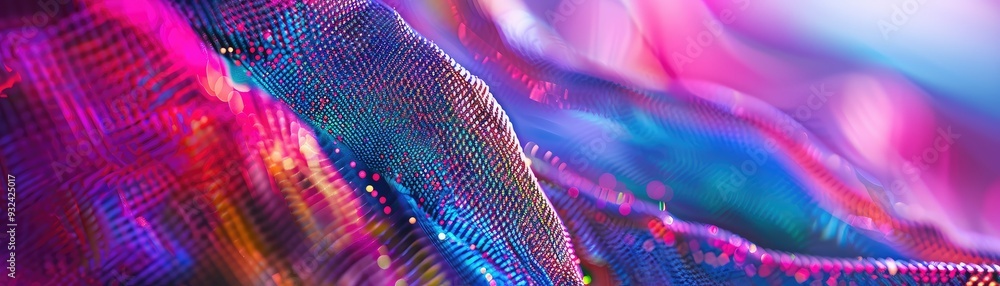 Poster a vibrant abstract pattern showcasing colorful waves and fluid motion, perfect for backgrounds and a