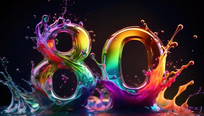 Celebrating 80 Years with Colorful Splash Art